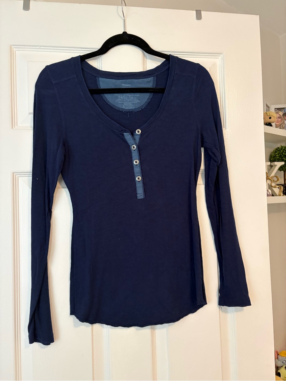 Patagonia Long-Sleeve Navy Henley Top